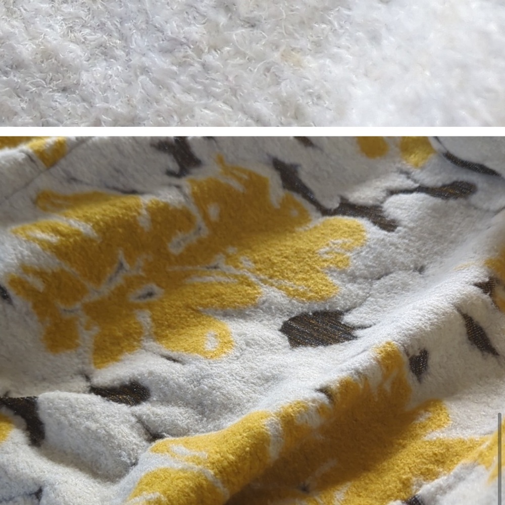 ANTHROPOLOGIE yellow Clustered Flora Cowl Neck Poncho by Saturday Sunday, M/L - Picture 8 of 9